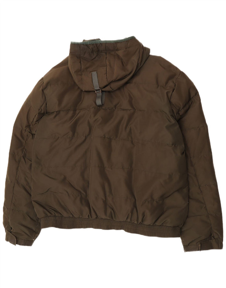 Jaqueta masculina acolchoada com capuz Levi's UK 42 XL Caqui