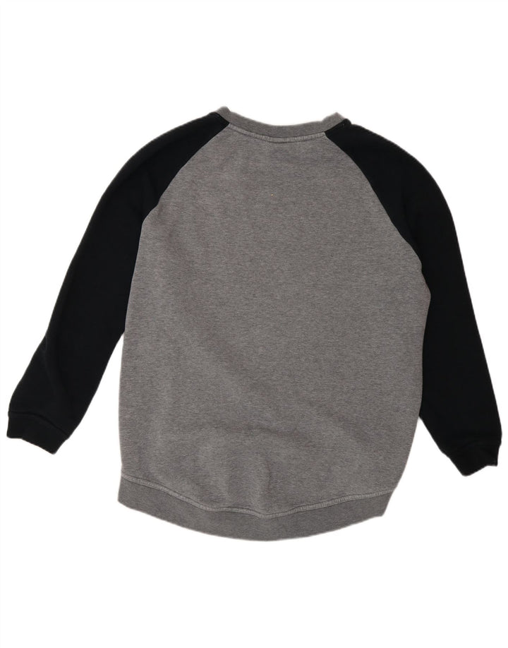 Nike Womens Air Graphic Moletom Jumper UK 14 Medium Grey Colourblock