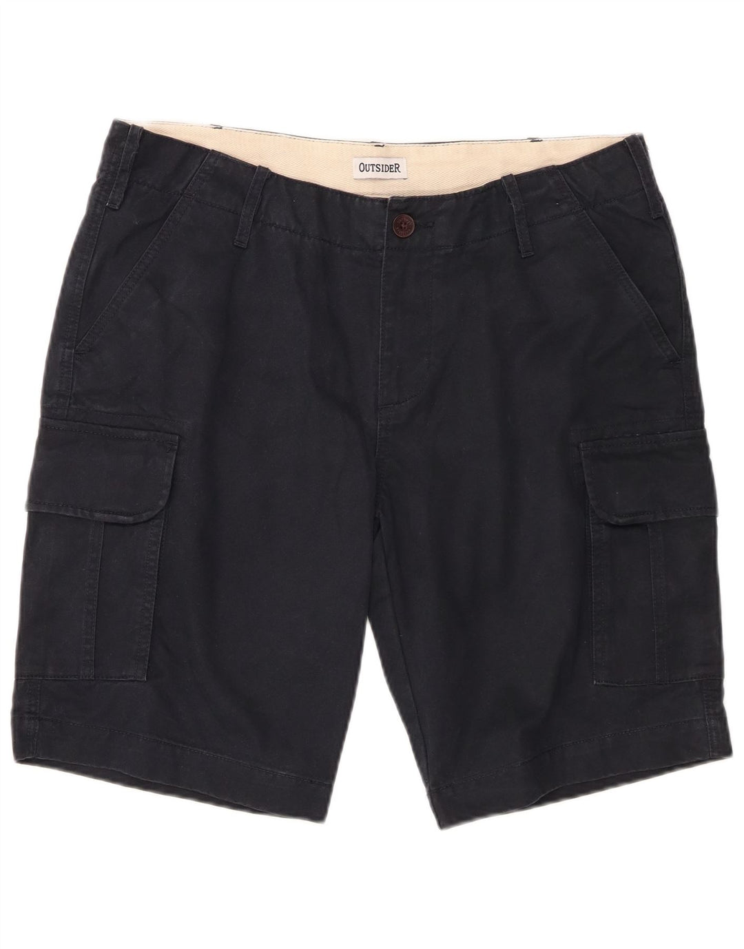 Shorts cargo masculino OUTSIDER W34 grande algodão azul marinho