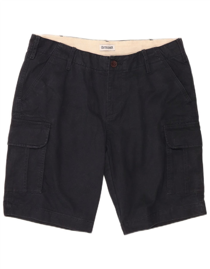 Shorts cargo masculino OUTSIDER W34 grande algodão azul marinho