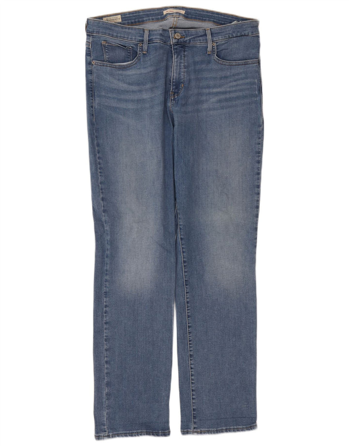 Calça jeans feminina Levi's 314 Shaping Straight W36 L32 azul algodão