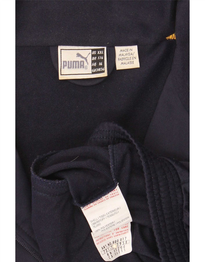 Jaqueta Puma Meninos Treino Top 15-16 Anos Azul Marinho Colorblock Poliéster