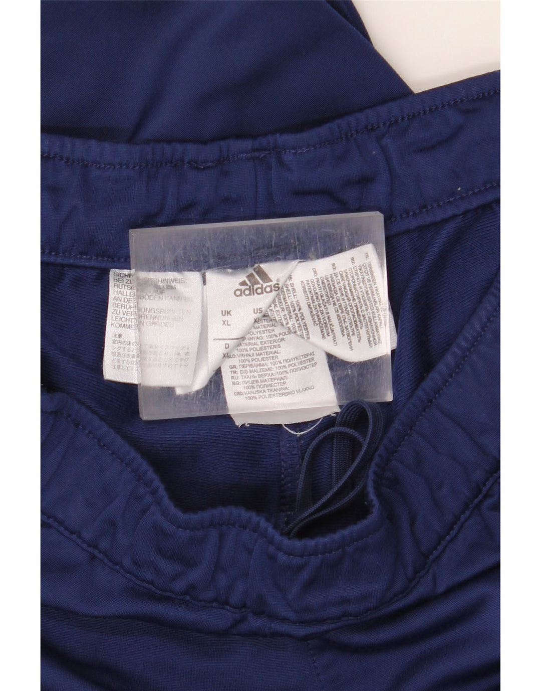 Calças de treino masculinas ADIDAS XL azul marinho poliéster