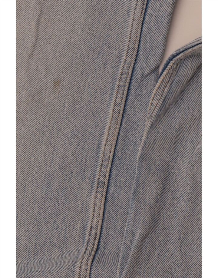 ZARA Calça jeans reta masculina desgastada UE 38 pequena W30 L30 azul