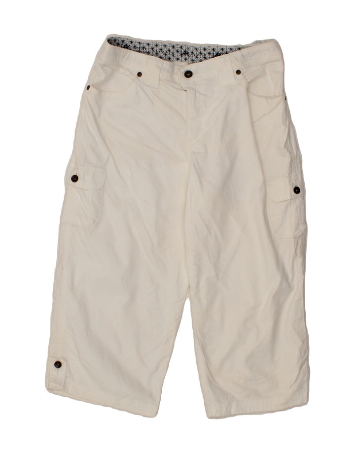 LEE Womens Straight Capri Trousers US 12 Large W30 L19 White Cotton Vintage Lee and Second-Hand Lee from Messina Hembry 