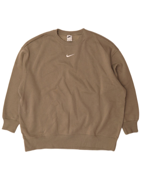 Moletom feminino Nike Jumper UK 18 XL cinza algodão