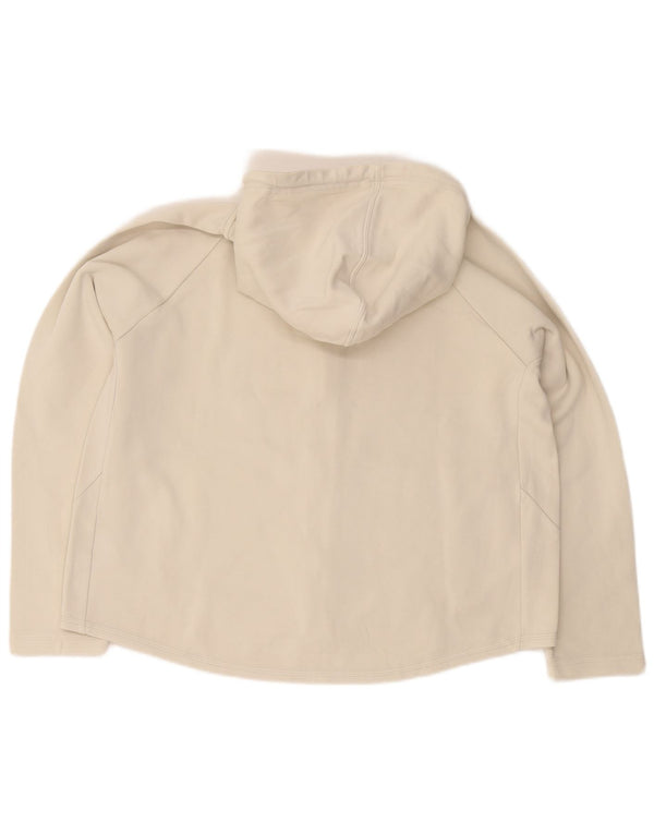 Suéter Puma feminino com capuz e zíper UK 18 XL algodão branco