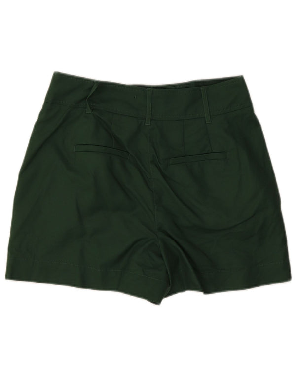 Shorts Chino feminino de cintura alta Boden UK 10 pequeno W28 algodão verde