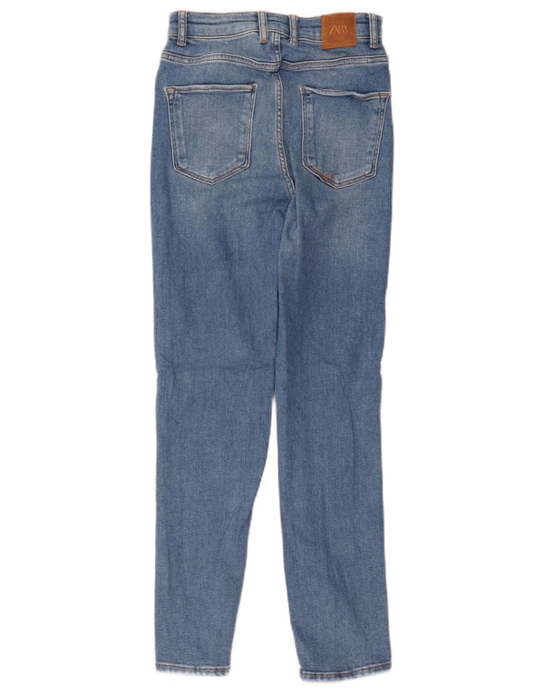 Zara Jeans Slim Feminino EU 36 XS W26 L26 Azul Algodão