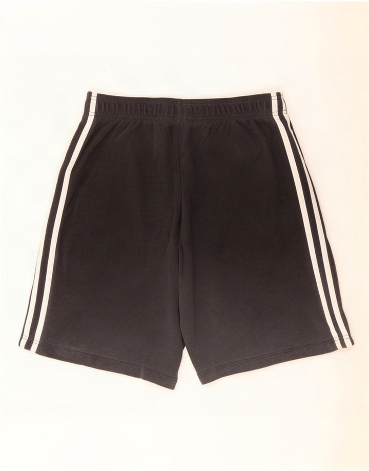 Shorts esportivos masculinos Adidas algodão cinza médio
