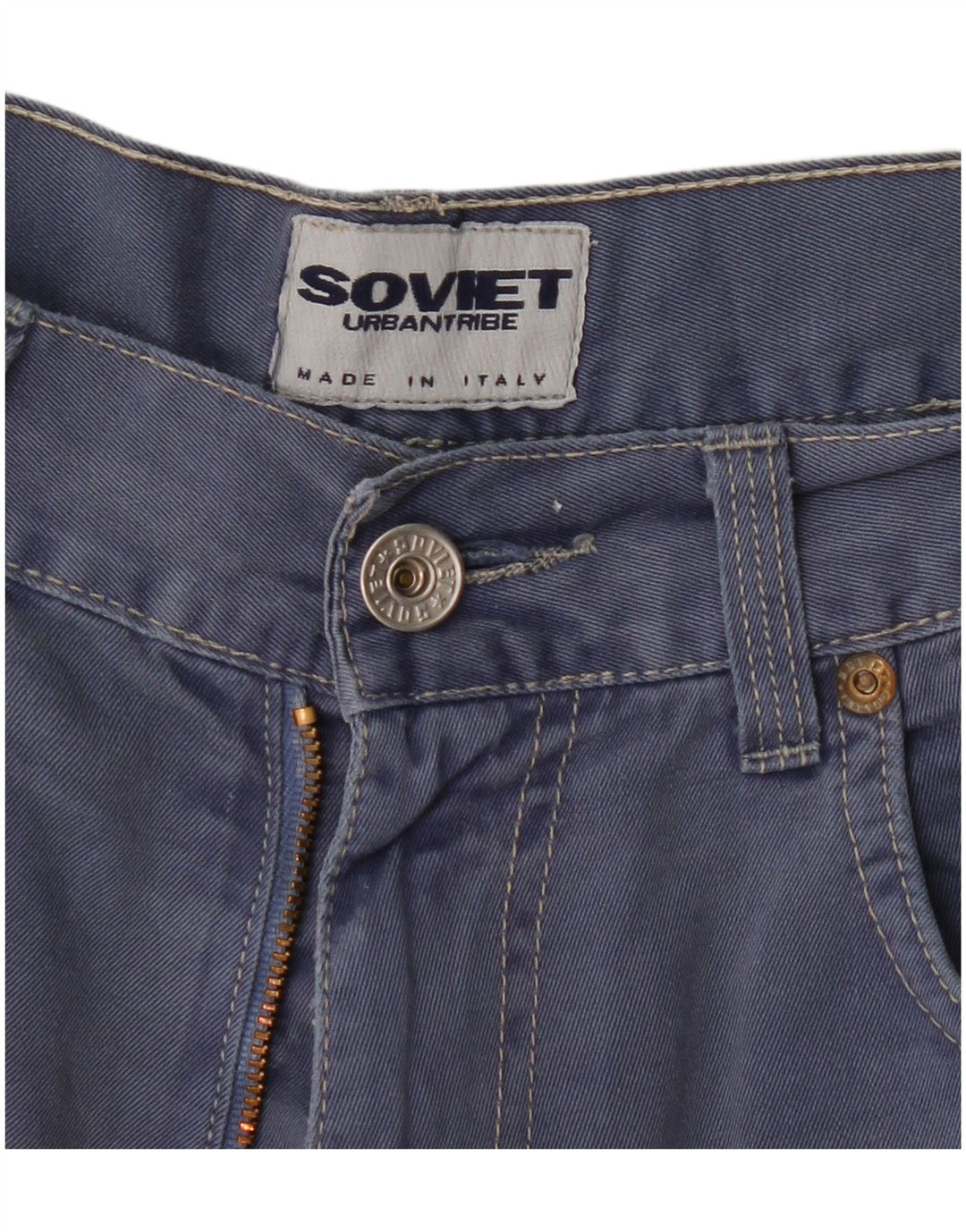Shorts cargo masculino vintage W34 grande azul marinho