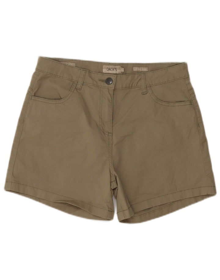 Shorts casuais femininos Dack IT 44 médio W32 algodão cáqui