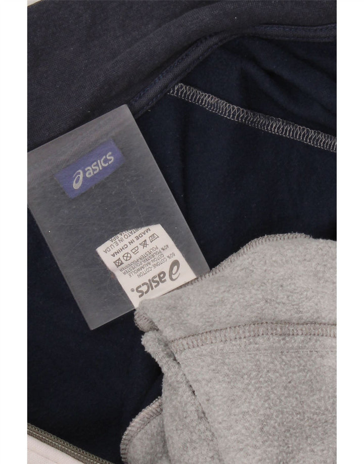 ASICS Mens Treino Top Jacket Médio Cinza Colourblock Algodão