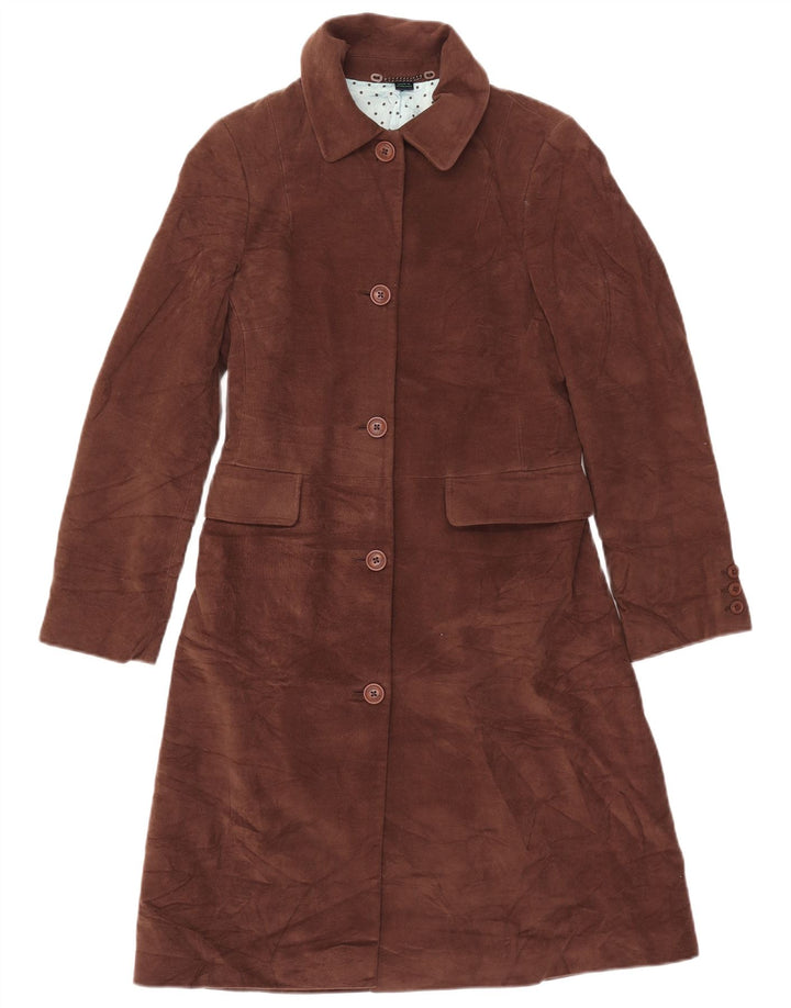 Sobretudo feminino Boden UK 10 pequeno algodão marrom