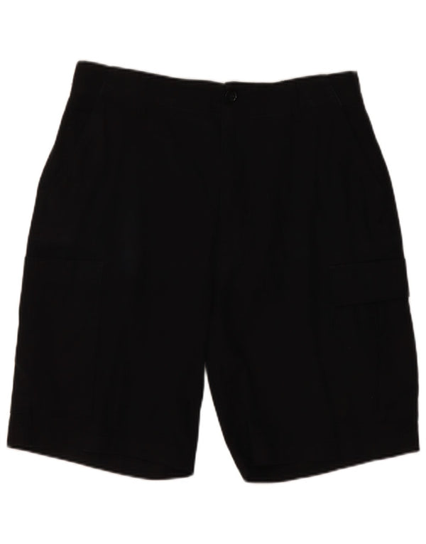 Zara Mens Cargo Shorts EU 42 Grande W32 Algodão Preto