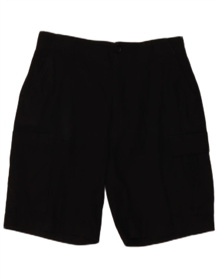 Zara Mens Cargo Shorts EU 42 Grande W32 Algodão Preto
