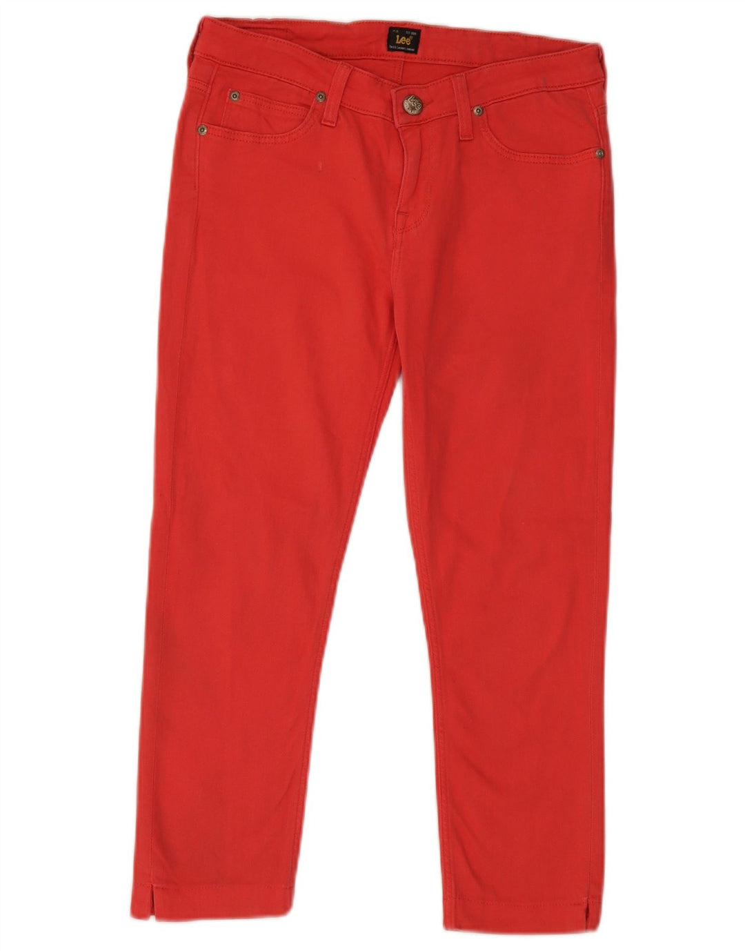 LEE Calça jeans feminina Scarlett Slim W29 L33 algodão vermelho