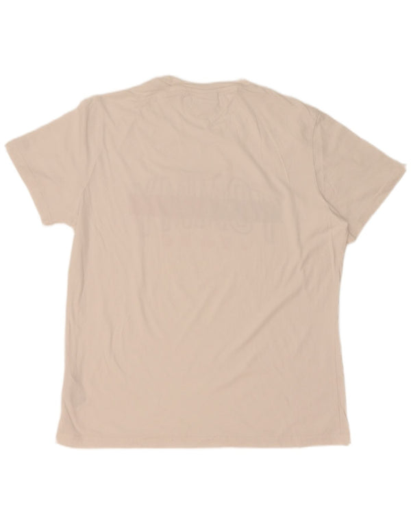 Tommy Hilfiger Camiseta masculina gráfica Top XL algodão branco