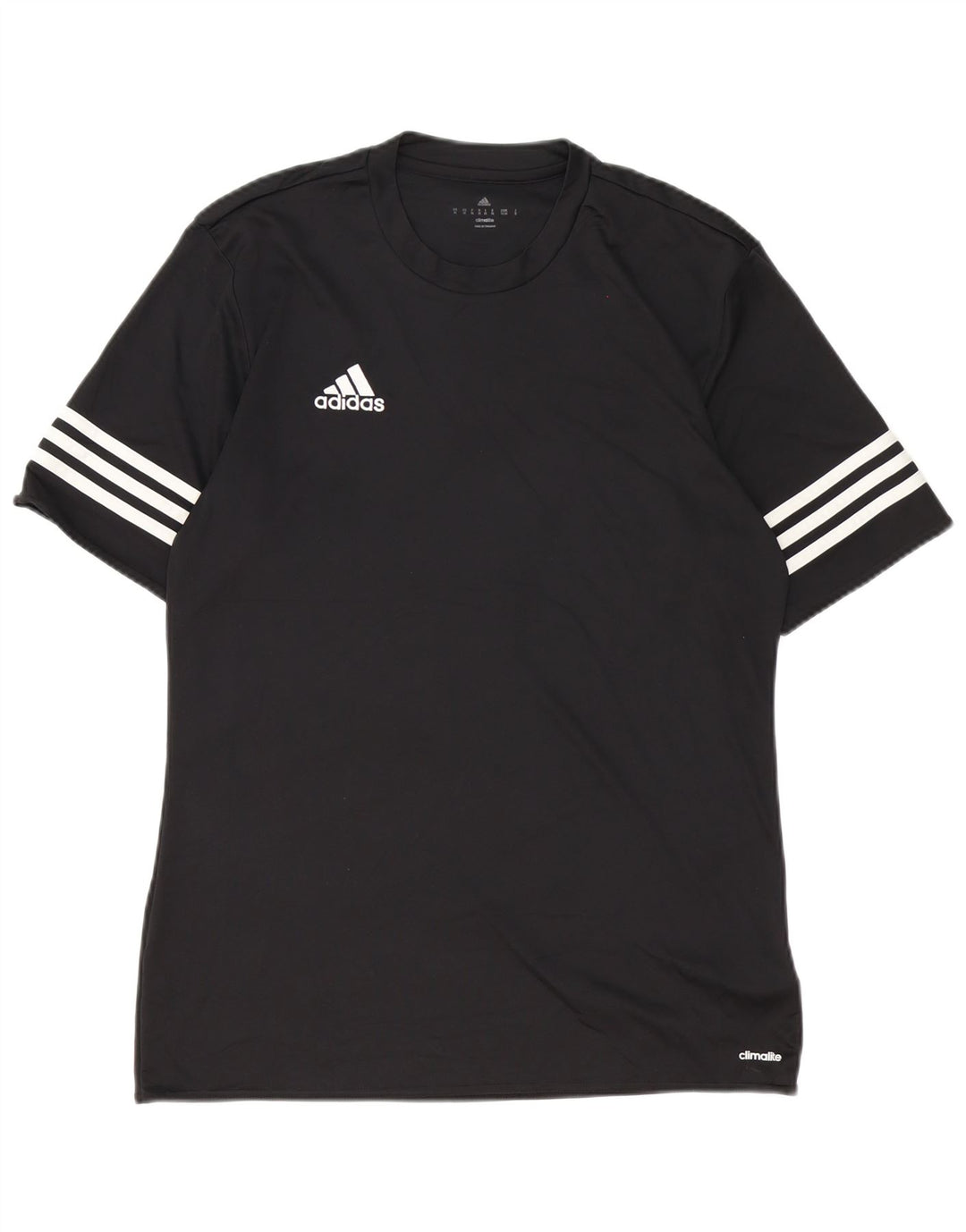 Adidas Mens Climalite Camiseta Top Médio Poliéster Preto