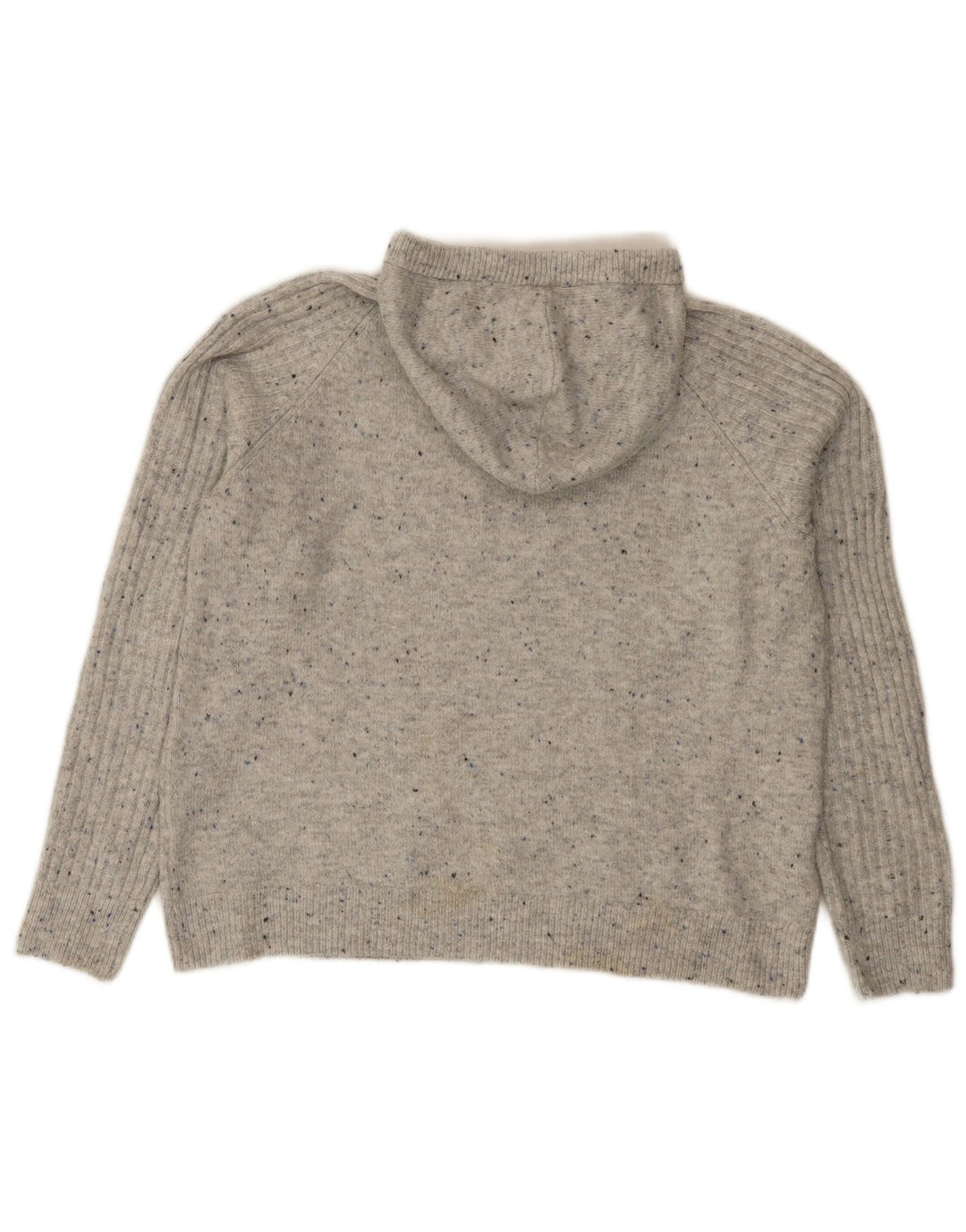 Suéter feminino com capuz Marks & Spencer Reino Unido 14 cinza médio manchado