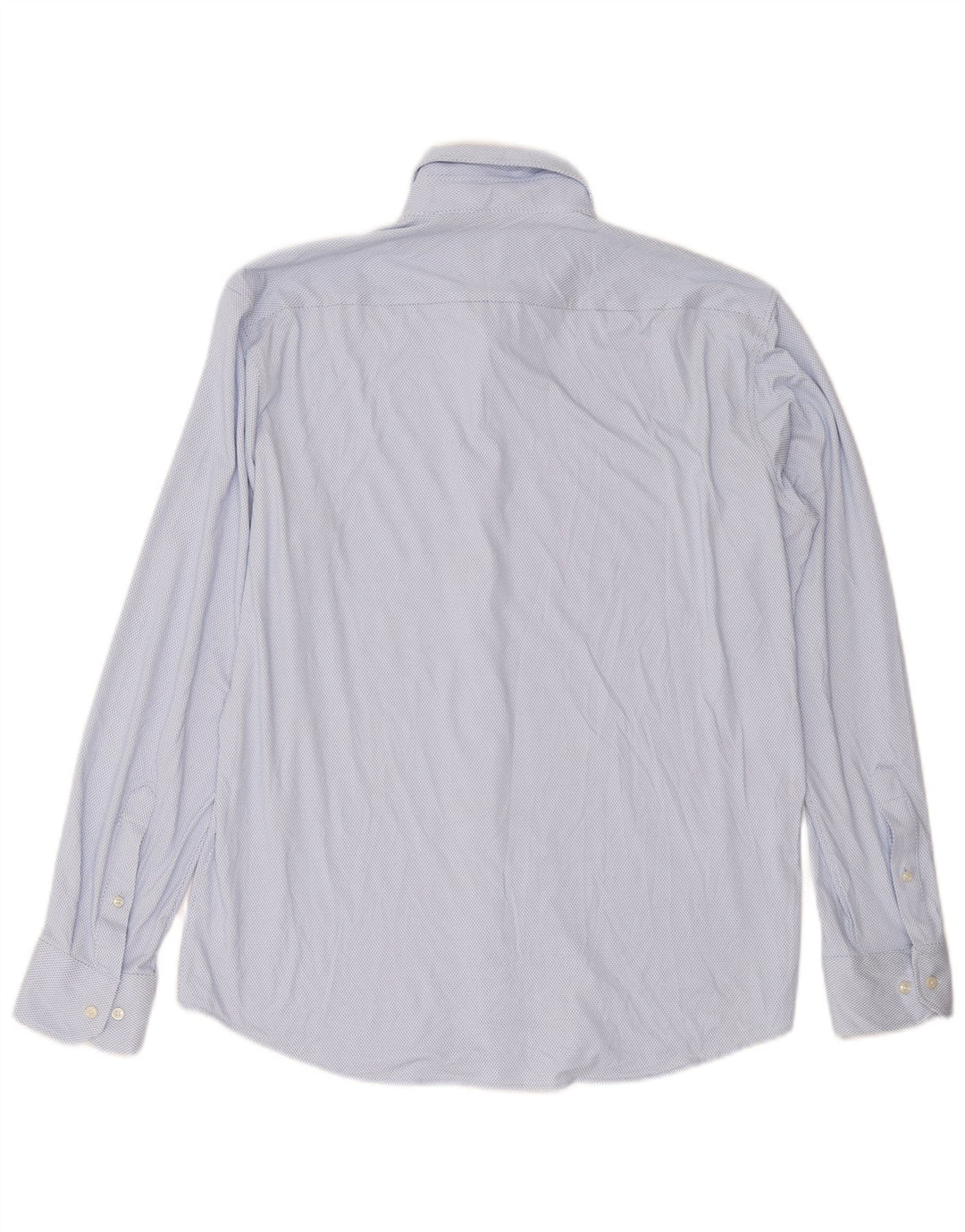 Camisa masculina de ajuste regular HUGO BOSS grande poliéster manchado azul