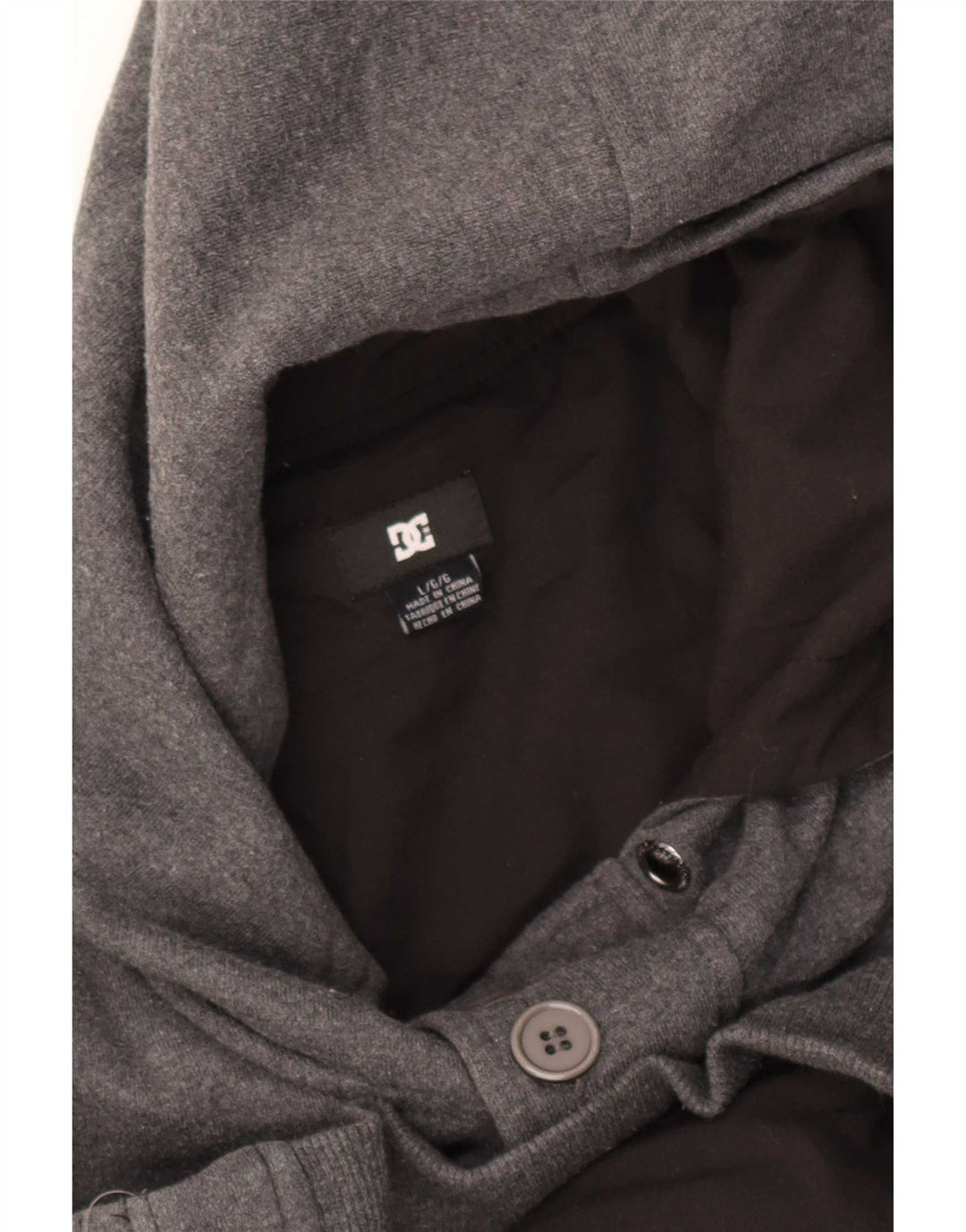 Jaqueta utilitária masculina DC com capuz UK 40 grande cinza