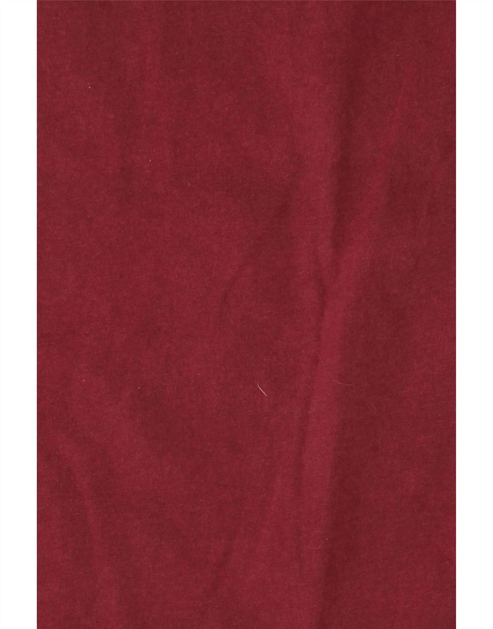 Camiseta masculina FRENCH CONNECTION grande bloco colorido Borgonha