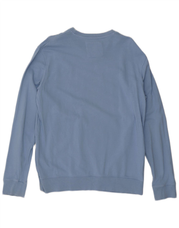 Crew Clothing Mens Moletom Jumper Grande Algodão Azul