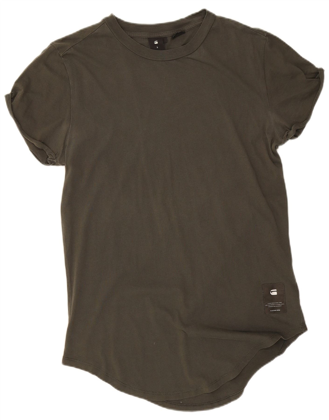 Camiseta masculina G-Star Lash Top pequeno algodão cáqui