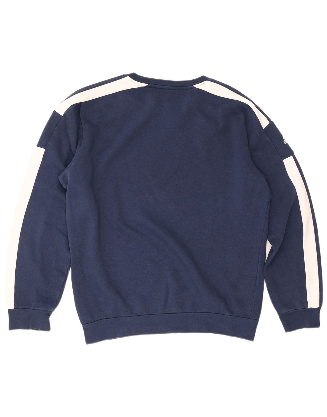 Adidas masculino gráfico moletom jumper médio azul marinho colorblock algodão