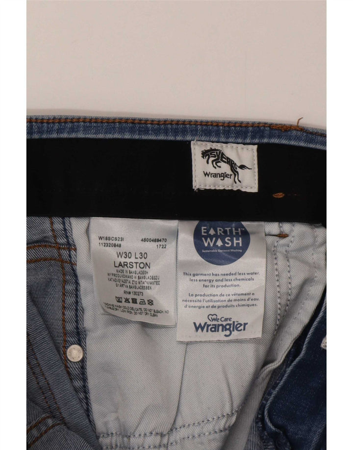 Wrangler Mens Larston Slim Jeans W30 L30 Azul Algodão