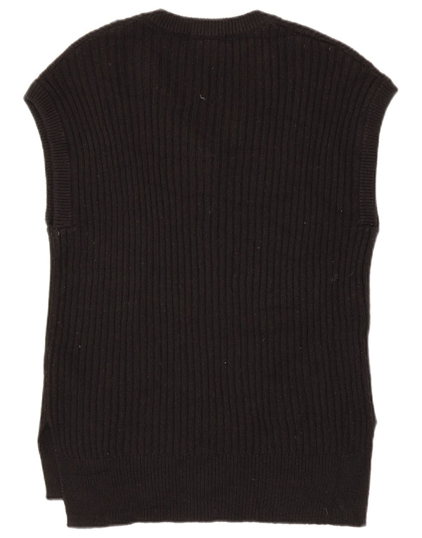 Marks & Spencer Mens Vest Tank Top Medium Black Cotton