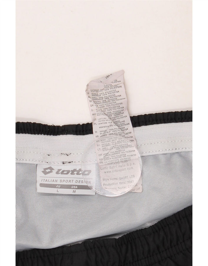 Lotto Mens Sport Shorts Grande Poliéster Preto