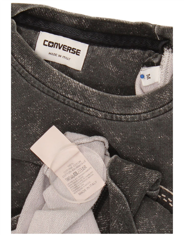 Suéter gráfico CONVERSE masculino Chuck Taylor gráfico cinza médio tie-dye