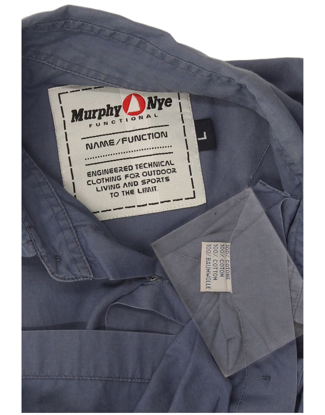 Camisa masculina de manga curta Murphy & Nye grande algodão azul