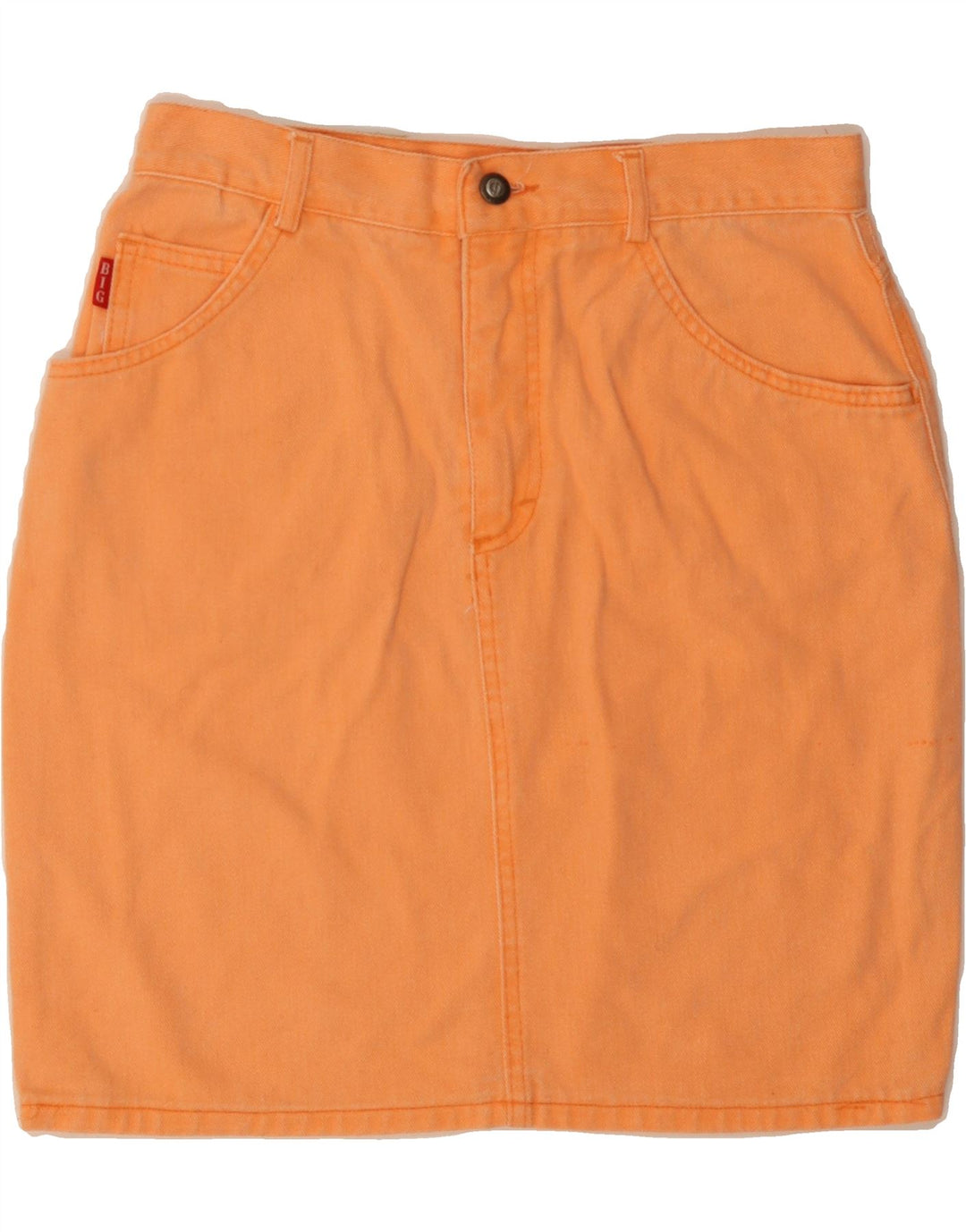 VINTAGE Womens Mini Denim Skirt IT 48 XL W30  Orange Cotton Vintage Vintage and Second-Hand Vintage from Messina Hembry 