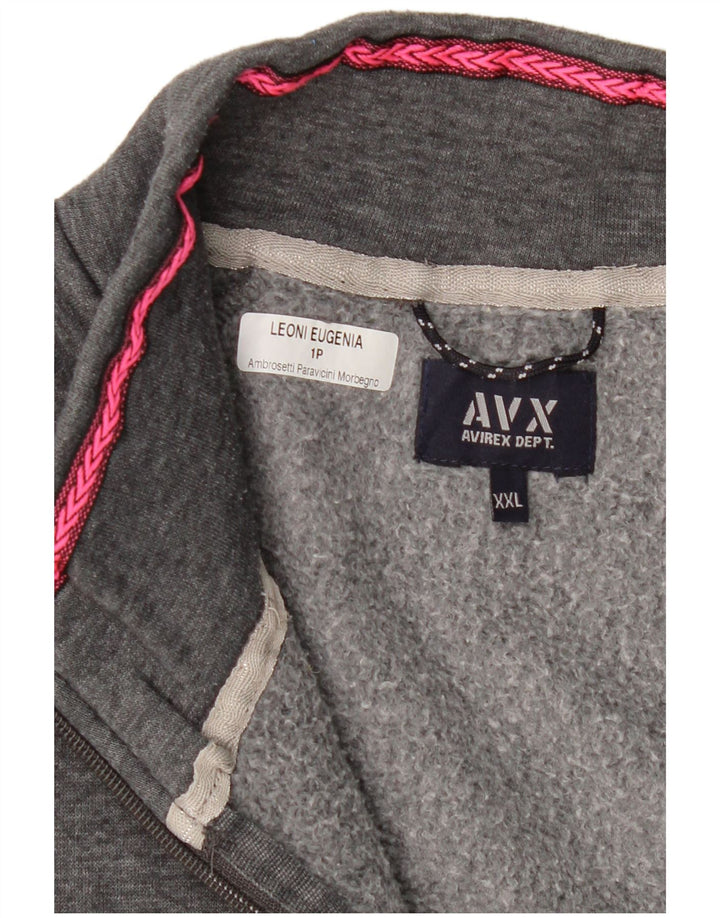 Jaqueta feminina de treino Avirex UK 20 2XL algodão cinza