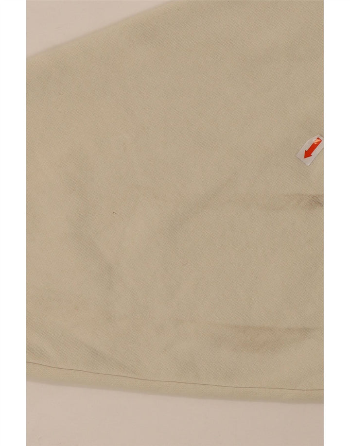 NIKE Womens Crop Oversized Sweatshirt Jumper UK 10 Pequeno Off White Cotton