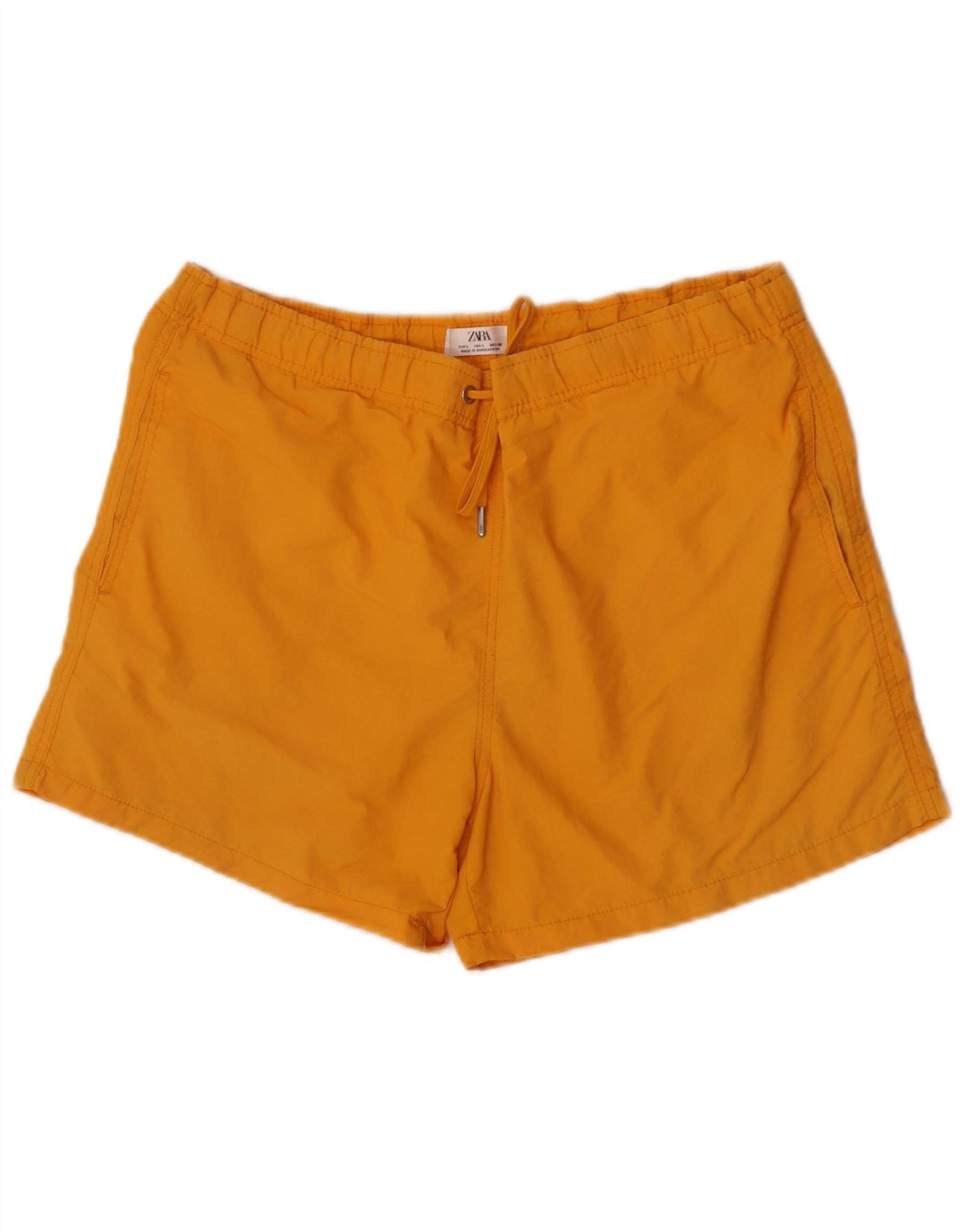 Zara Shorts de natação masculino grande nylon amarelo