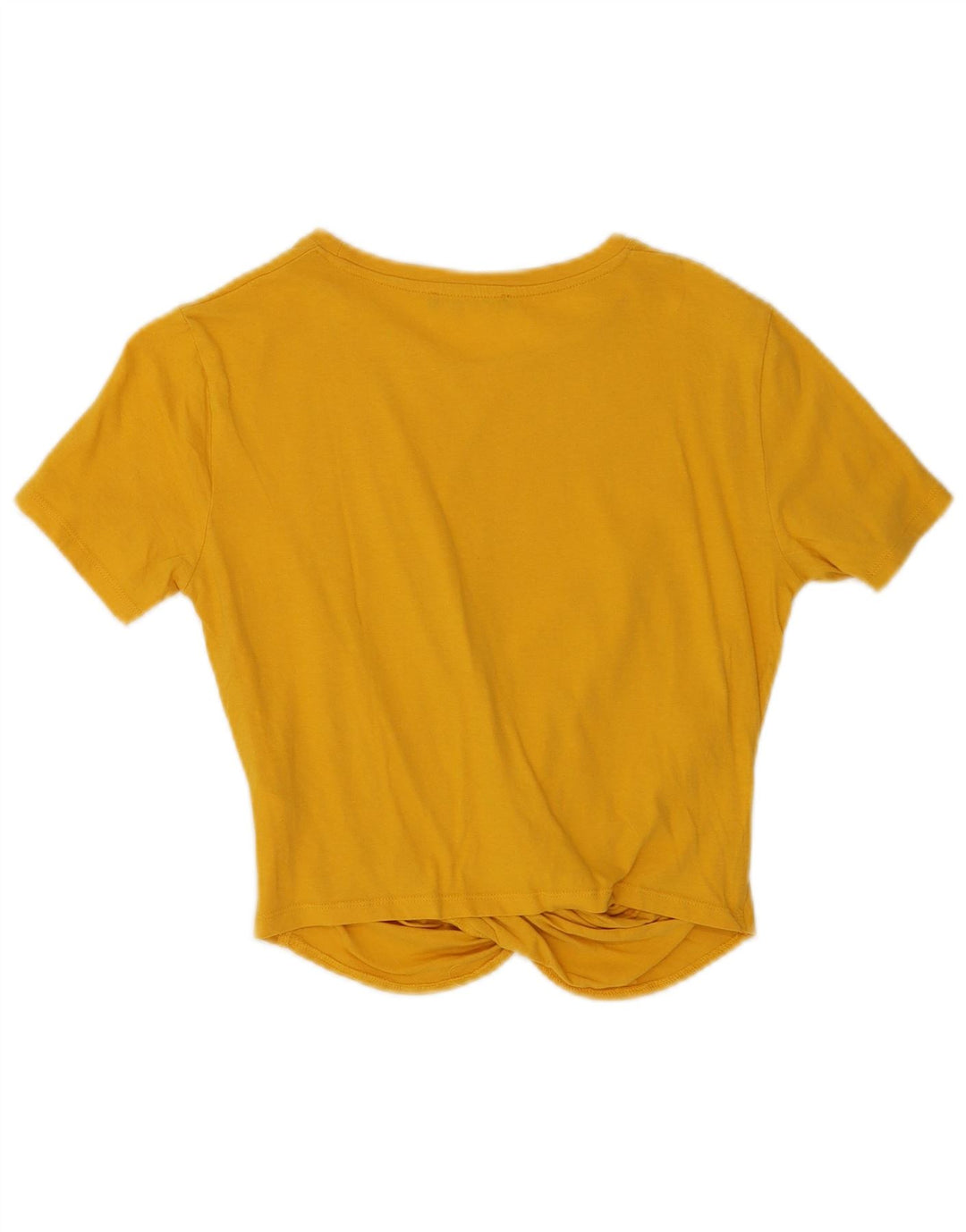 Blusa feminina Zara Top UK 12 algodão amarelo médio