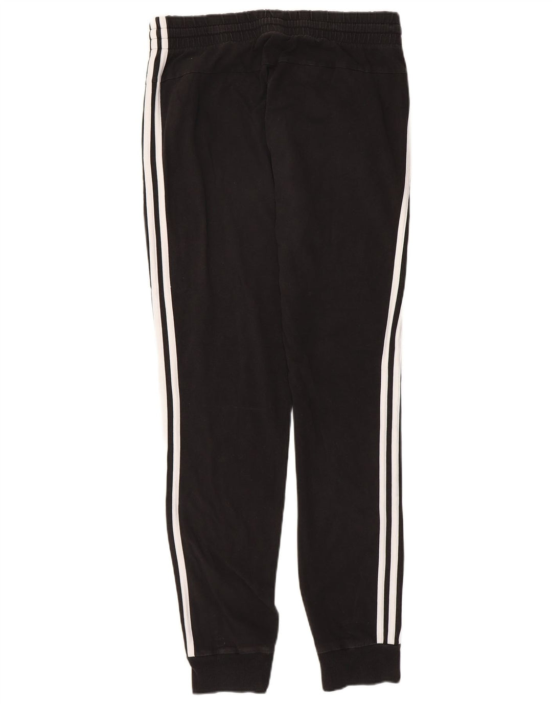ADIDAS Womens Tracksuit Calças Joggers UK 12/14 Médio Algodão Preto