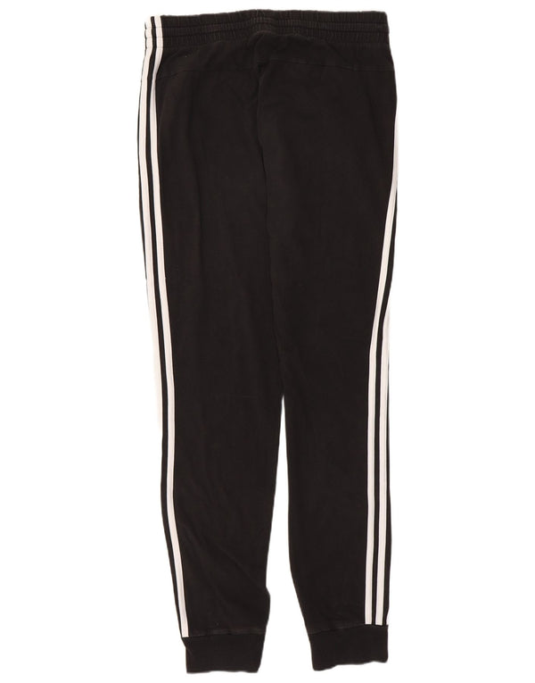 ADIDAS Womens Tracksuit Calças Joggers UK 12/14 Médio Algodão Preto