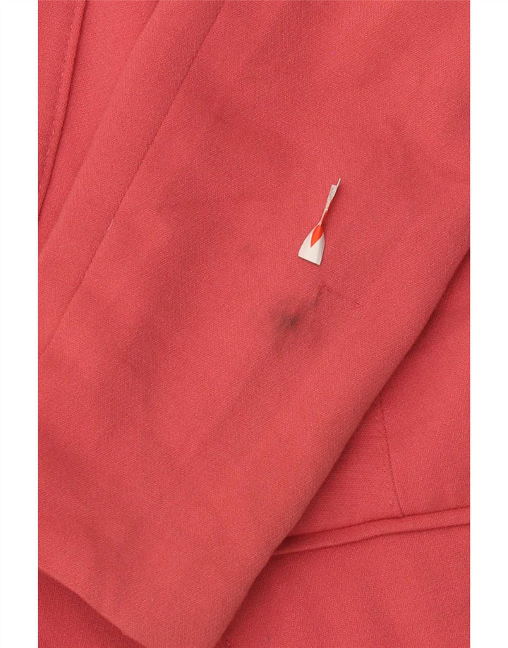 Jaqueta blazer feminina Marks & Spencer com 1 botão Reino Unido 12 poliéster rosa médio