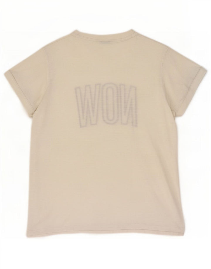 Camiseta masculina gráfica Benetton Top médio algodão branco