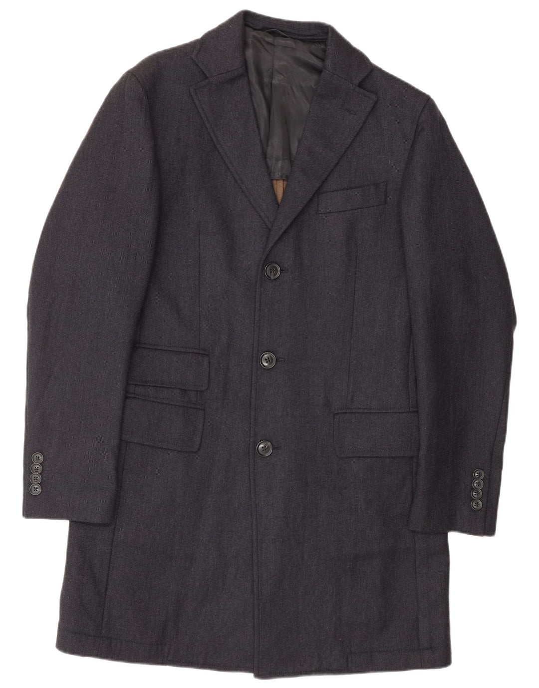 LUIGI BIANCHI Jaqueta masculina Longline Blazer IT 48 Médio Azul Marinho Clássico