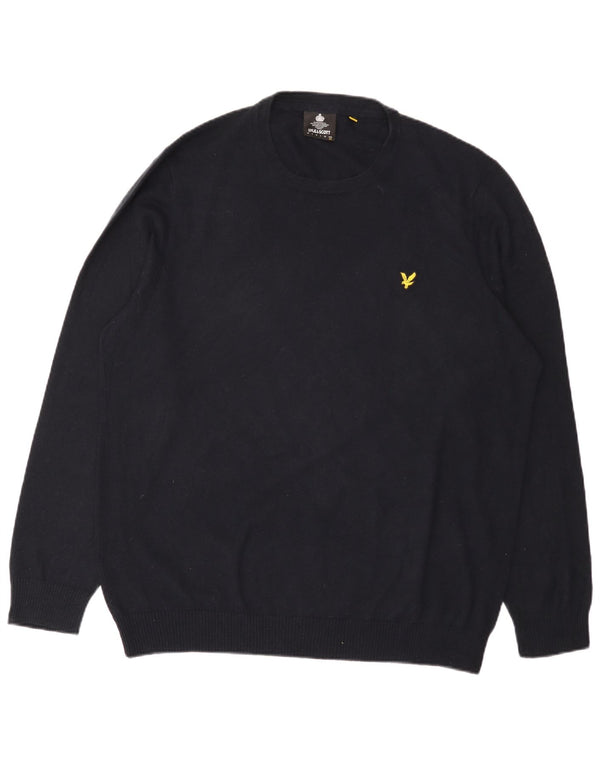 Lyle & Scott Mens Crew Neck Jumper Sweater 2XL Navy Blue