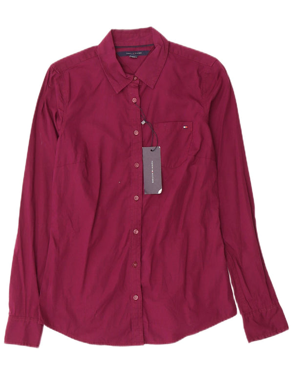 Camisa Tommy Hilfiger Mulher UK 6 XS Roxo Algodão
