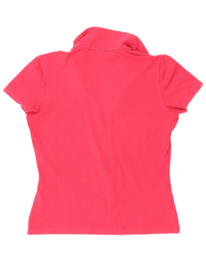 Camisa polo feminina Lacoste tamanho 40 algodão rosa médio
