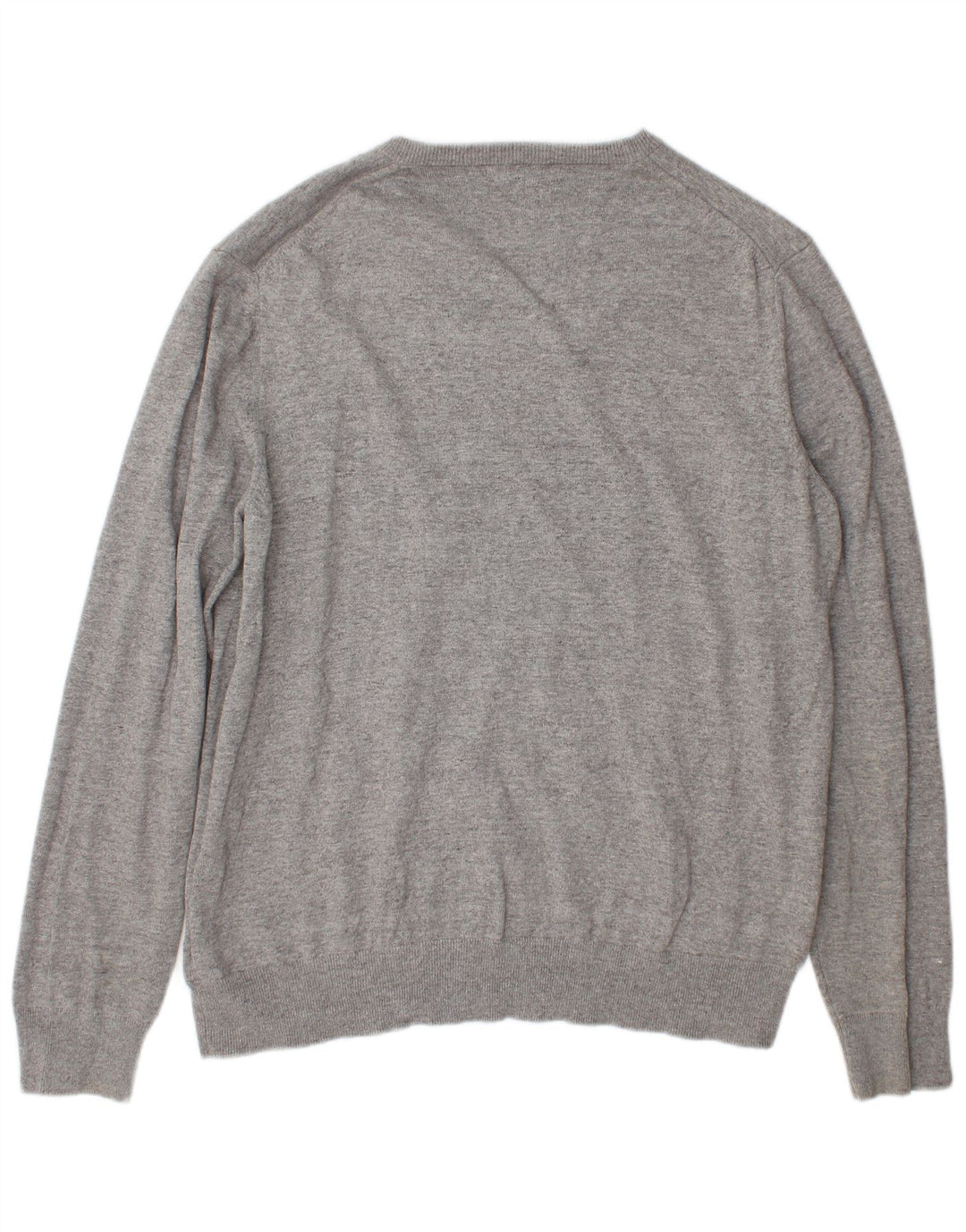 Suéter masculino Marks & Spencer com decote em V XL algodão cinza