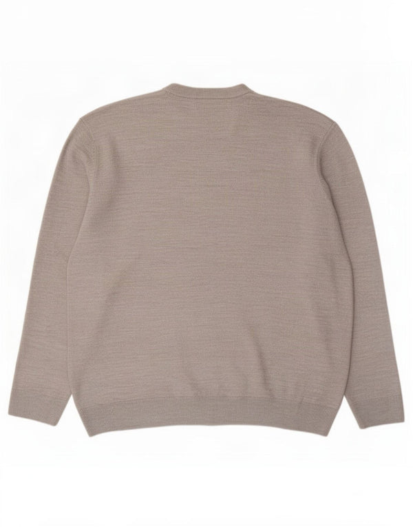 Suéter masculino Marks & Spencer com gola redonda e gola redonda 2XL cinza Natal